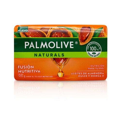 PALMOLIVE NAT BAR SOAP ALMENDRA Y OMEGA 18/4ct/120g (SKU #10721)