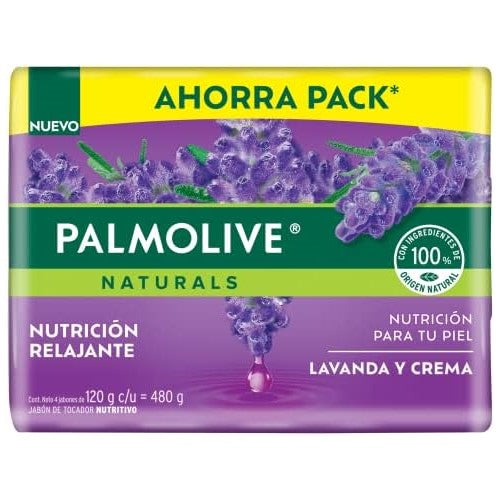 Item No.10723 PALMOLIVE NAT BAR SOAP CREMA Y LAVANDA 18/4ct/120g