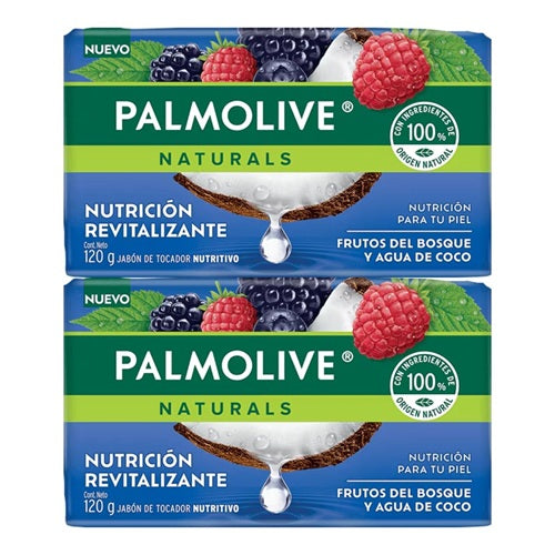 Item No.10728 PALMOLIVE NAT BAR SOAP FRUTOS Y AGUA DE COCO 18/4ct/120g