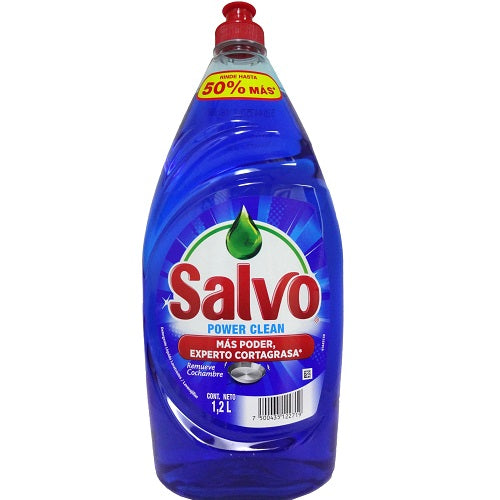 SALVO DISH LIQ POWER BLUE 12/1.2 Lts (SKU #12007)