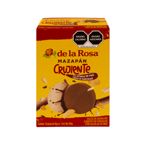 Item No.17510 DE LA ROSA MAZAPAN CRUJIENTE c/CHOCOLATE 16/16ct