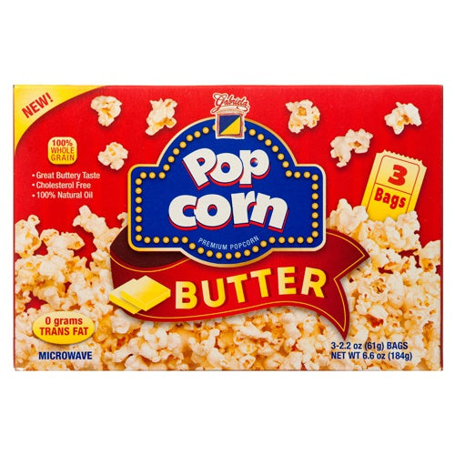 Item No.19040 GABRIELA BUTTER POPCORN 12/3x2.2oz