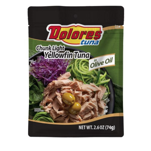 DOLORES POUCH TUNA IN OLIVE OIL 24/2.6oz (SKU #30066)