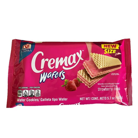 GAMESA CREMAX SUGAR WAFERS STRAWBERRY 19/5.7oz (SKU #30122)