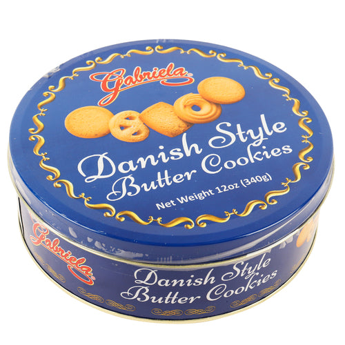 Item No.33043 GABRIELA DANISH STYLE BUTTER COOKIES IN TIN 24/4oz