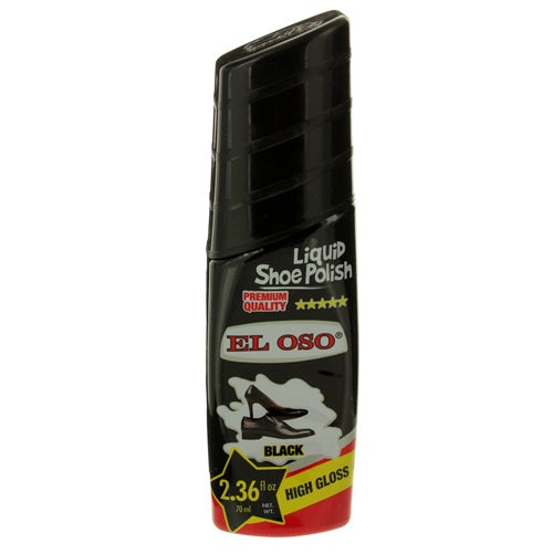 EL OSO SHOE POLISH LIQUID BLACK 12/70ml (SKU #35623)