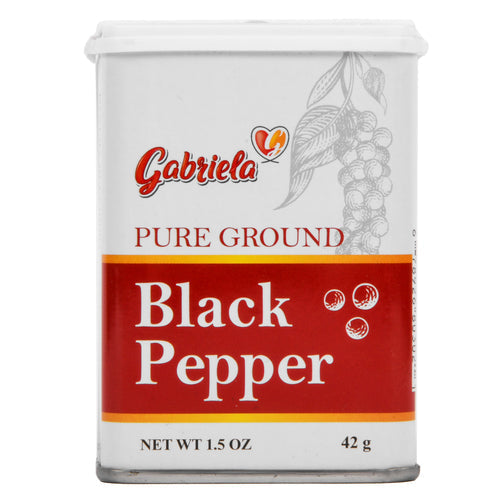 Item No.36371 GABRIELA GROUND BLACK PEPPER 12/1.5oz