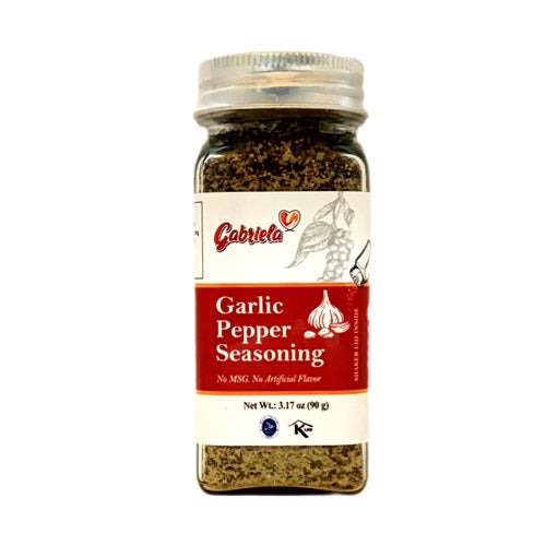 Item No.36378 GABRIELA GARLIC & PEPPER SEASONING 12/3.18oz