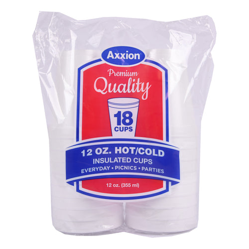 Item No.44653 AXXION FOAM CUPS 12oz 18/18ct