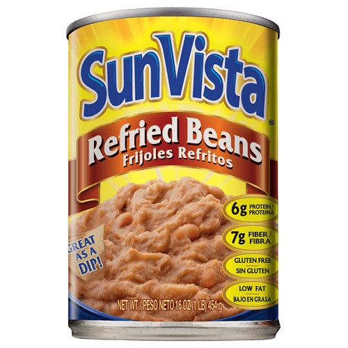 Item No.49490 SUN VISTA REFRIED BEANS 12/16oz