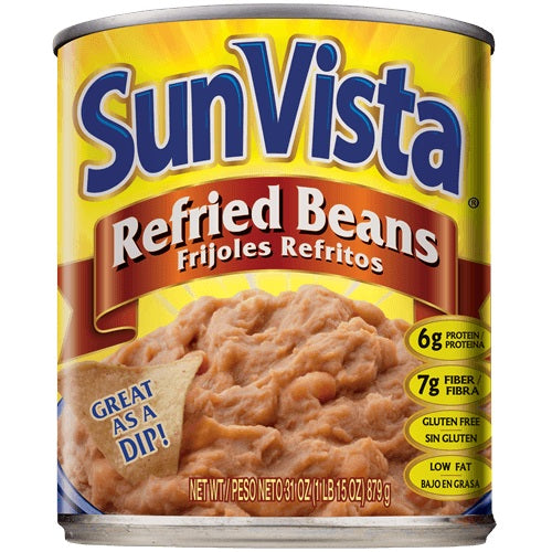 Item No.49491 SUN VISTA REFRIED BEANS 12/31oz