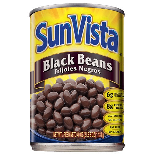 Item No.49492 SUN VISTA BLACK BEANS 12/40oz