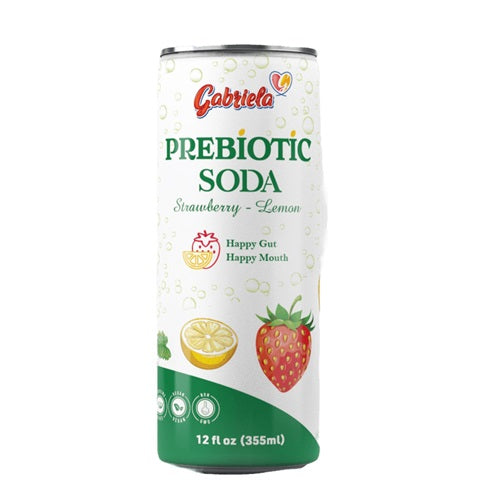 Item No.50344 GABRIELA PREBIOTIC SODA STRAW-LEMON 24/355ml +CRV