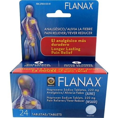 Item No.71056 Flanax Pain Reliever Tablet Powershoot 12/24ct