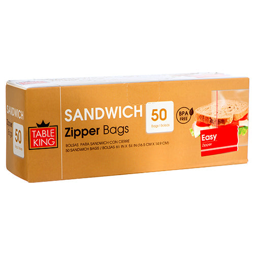 Item No.93135 TABLE KING SANDWICH ZIPPER BAG 36/50ct