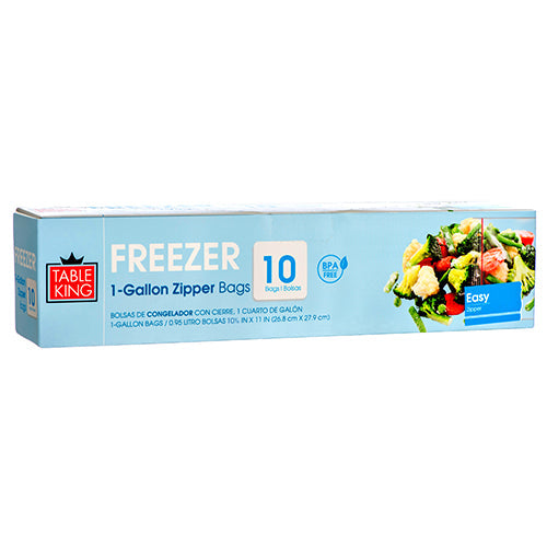 Item No.93139 TABLE KING FREEZER BAG ZIPPER 1 GAL 36/10ct