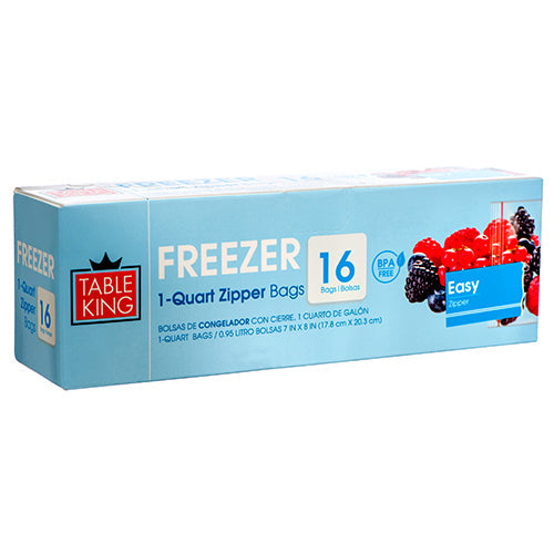 Item No.93150 TABLE KING FREEZER BAG ZIPPER 1 QT 36/16ct