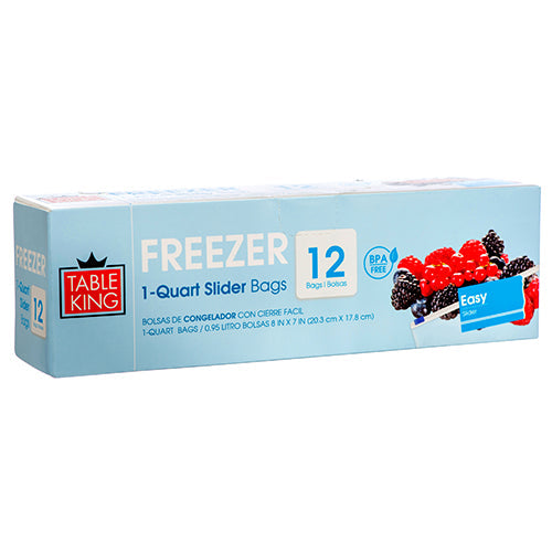 Item No.93152 TABLE KING FREEZER BAG SLIDER 1 QT 36/12ct