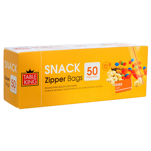 Item No.93154 TABLE KING SNACK BAG ZIPPER 36/50ct