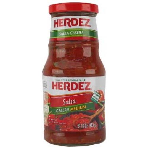 HERDEZ SALSA CASERA MEDIUM JAR 12/16oz