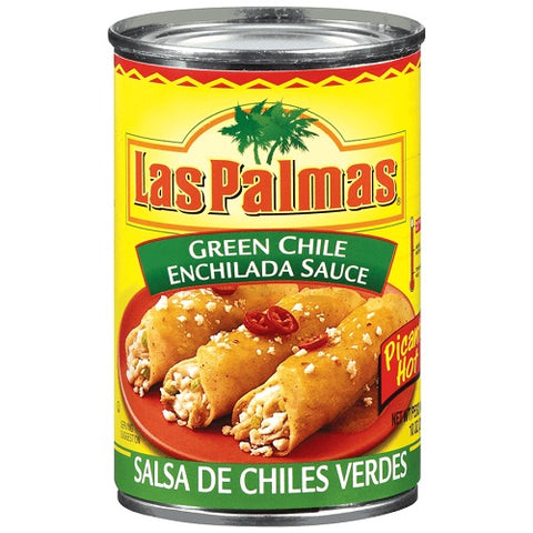 LAS PALMAS GREEN ENCHILADA SAUCE HOT 24/10oz (SKU #29999)