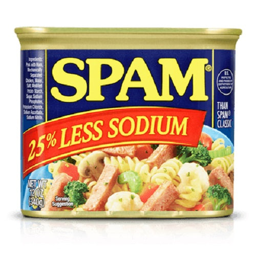 Item No. 30325 SPAM LESS SODIUM 12/12oz