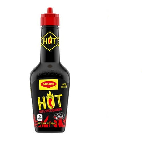 MAGGI JUGO SEASONING SAUCE HOT 12/3.38oz (SKU #34520)