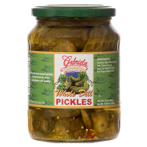 GABRIELA WHOLE DILL PICKLES 12/24oz (SKU #50239)