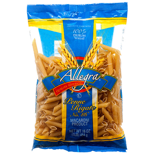 ALLEGRA PENNE REGATE PASTA 20/16oz