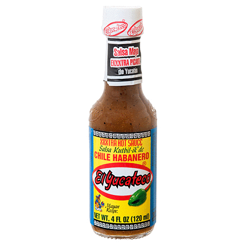 EL YUCATECO HABANERO SAUCE XXXTRA HOT 12/4oz