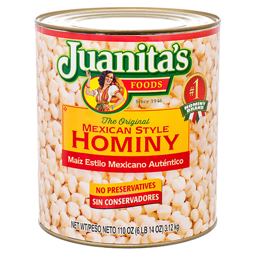 JUANITA'S HOMINY PALLET DISPLAY 6/#10