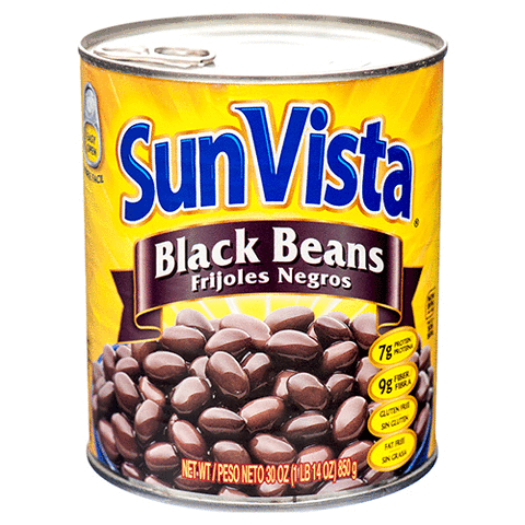 SUN VISTA BLACK BEANS 12/30oz