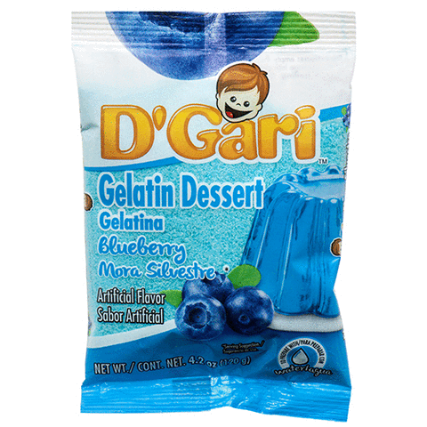 D'GARI WATER GELATIN BLUEBERRY 24/4.2oz