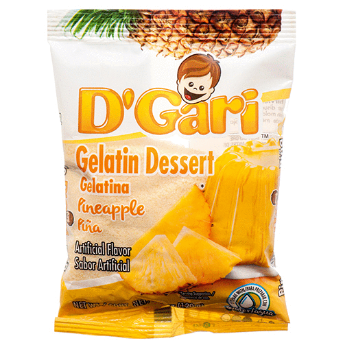 D'GARI WATER GELATIN PINEAPPLE 24/4.2oz