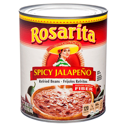 ROSARITA SPICY JALAPENO REFRIED BEANS 12/30oz