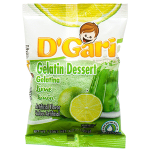 D'GARI WATER GELATIN LIME 24/4.2oz