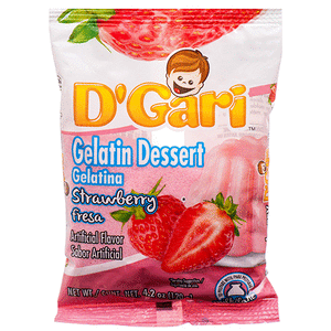 D'GARI MILK GELATIN STRAWBERRY 24/4.2oz