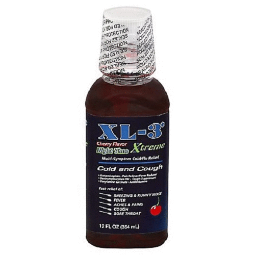 XL-3 NIGHT TIME SYRUP (CHERRY) 12/12oz