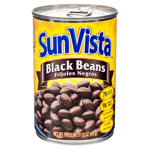 SUN VISTA BLACK BEANS 12/15oz