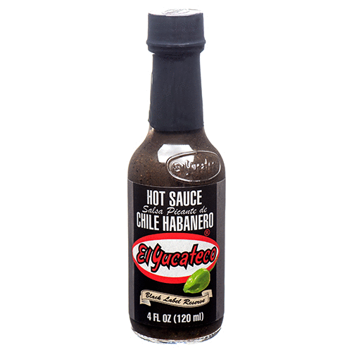 EL YUCATECO HABANERO SAUCE BLACK LABEL 12/4oz