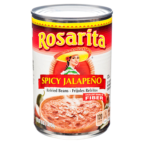 ROSARITA SPICY JALAPENO REFRIED BEANS 12/16oz