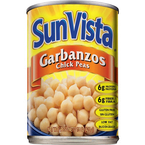 SUN VISTA GARBANZO BEANS 12/15oz